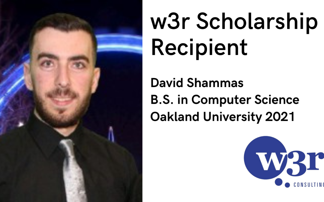 Meet David Shammas: STEM Student and w3r Scholarship Recipient