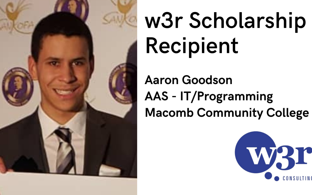 Aaron Goodson: Developer and w3r Scholarship Winner