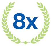8x award winner icon